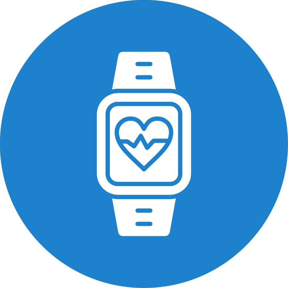 Heart Rate Monitor Multi Color Circle Icon vector
