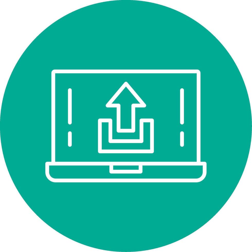 Upload Multi Color Circle Icon vector