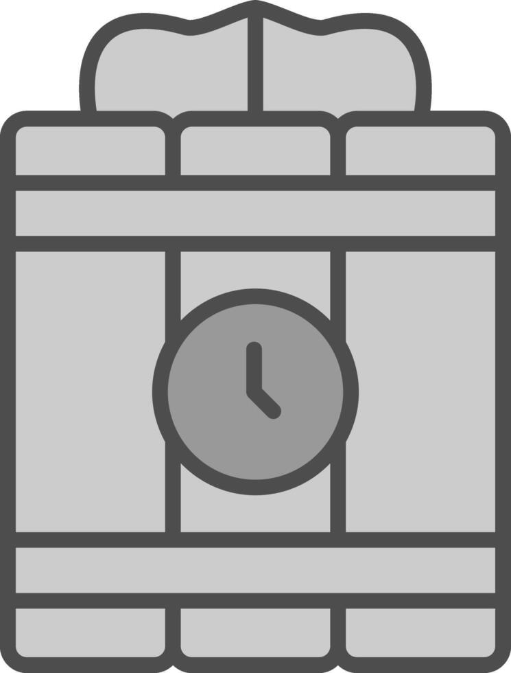 Dynamite Line Filled Greyscale Icon Design vector