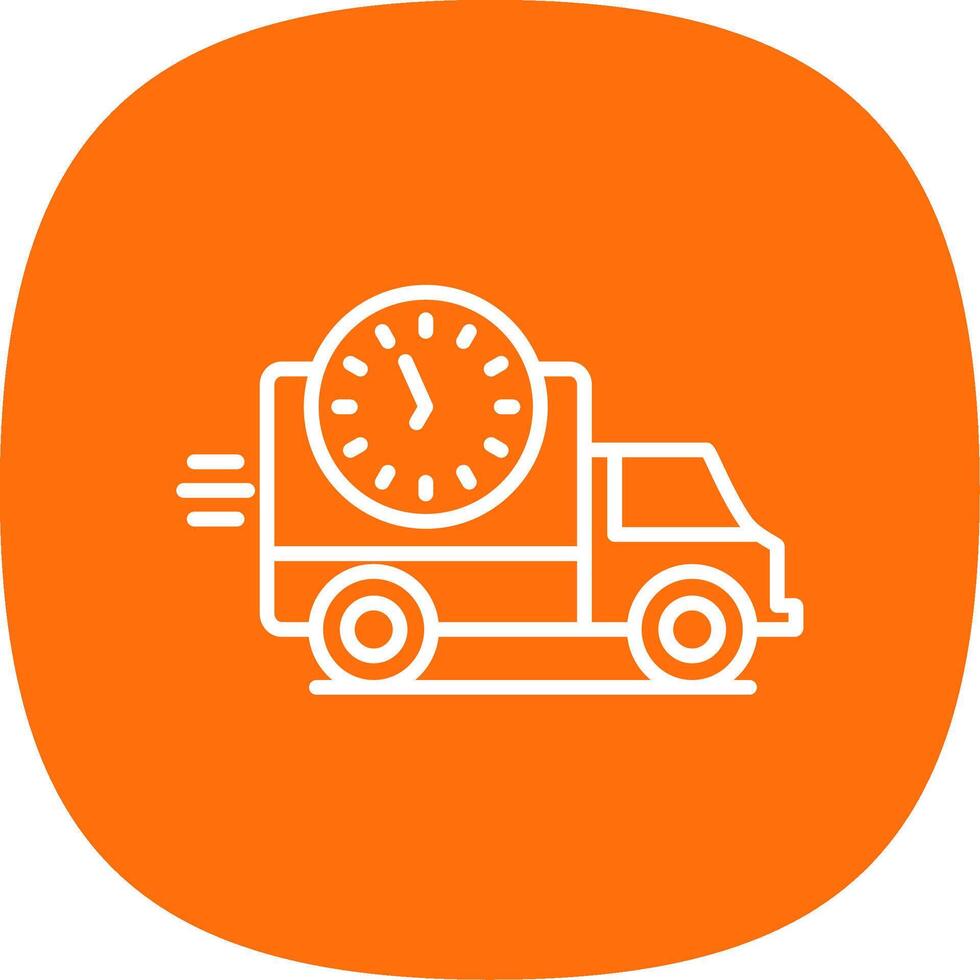 Delivery Time Line Curve Icon Design vector