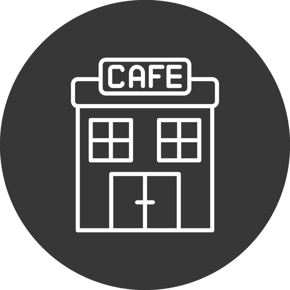 Cafe Line Inverted Icon Design vector