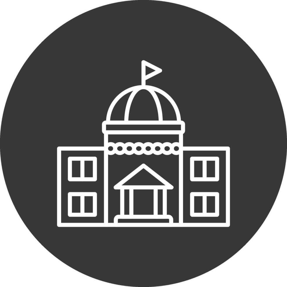 Government Line Inverted Icon Design vector