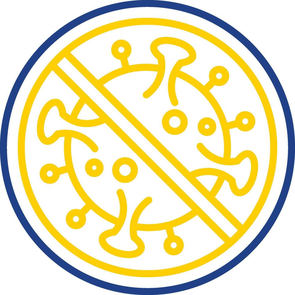 Prohibited Sign Line Two Colour Icon Design vector