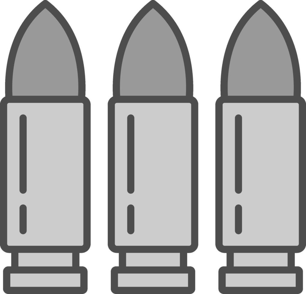 Bullet Line Filled Greyscale Icon Design vector