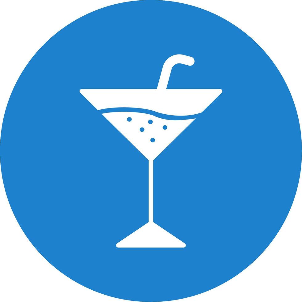 Martini Multi Color Circle Icon vector