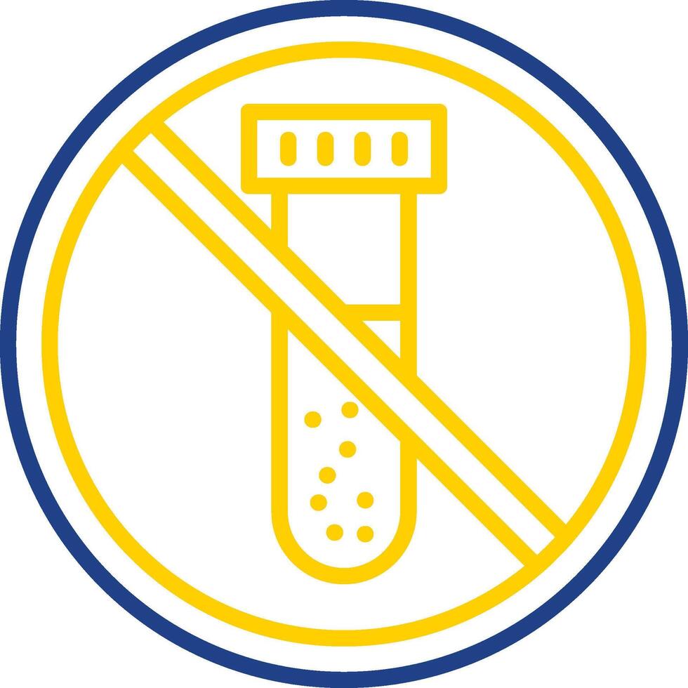 Prohibited Sign Line Two Colour Icon Design vector