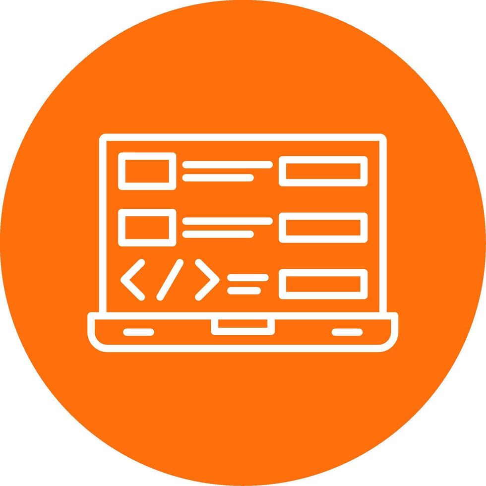 Coding Multi Color Circle Icon vector
