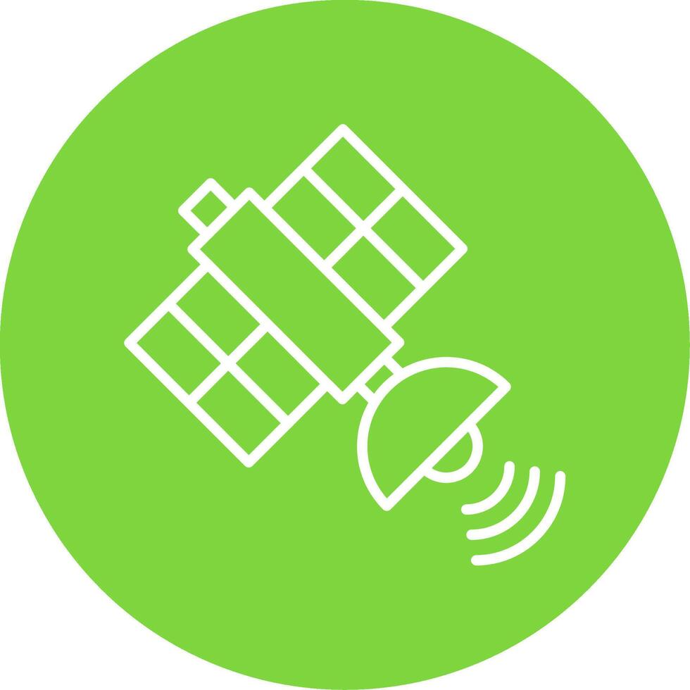 Satellite Multi Color Circle Icon vector