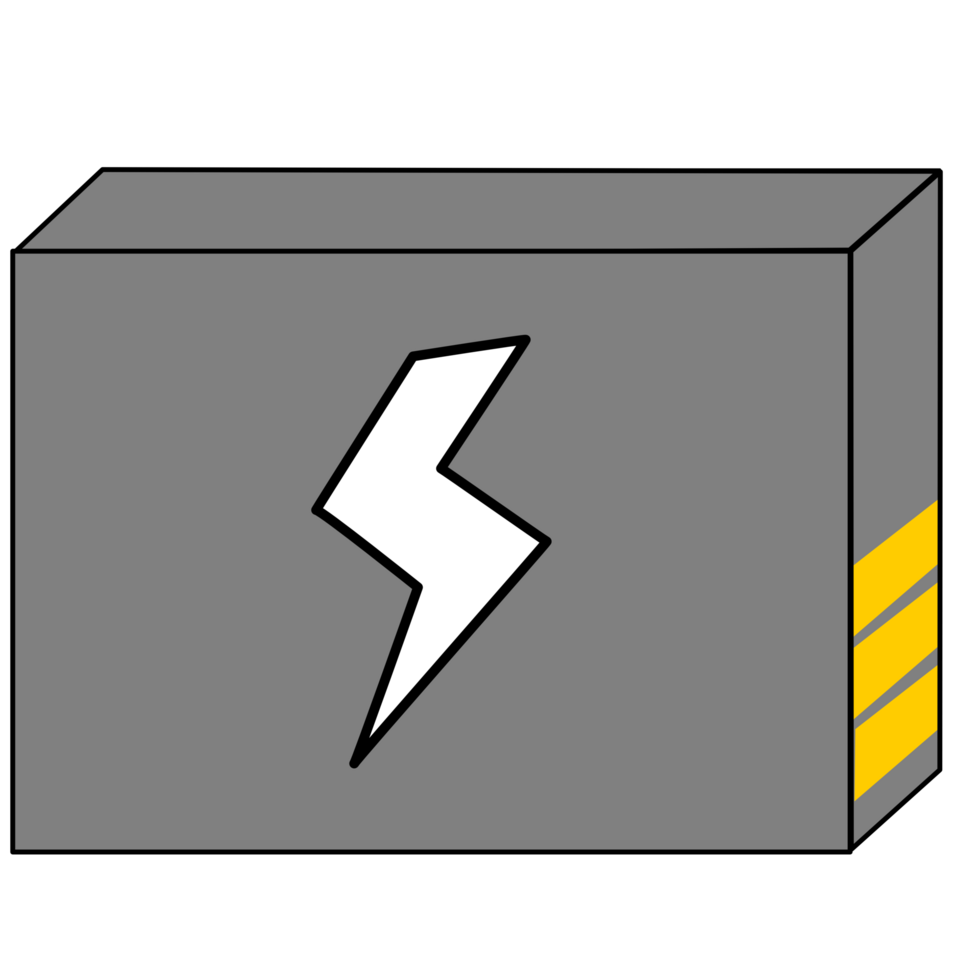 3d Camera battery pack icon isometric png