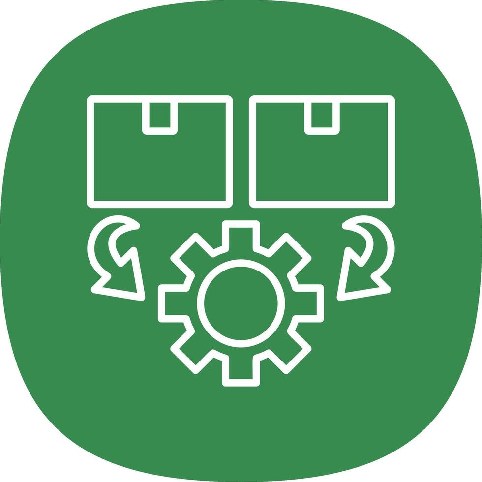 Order Processing Line Curve Icon Design vector
