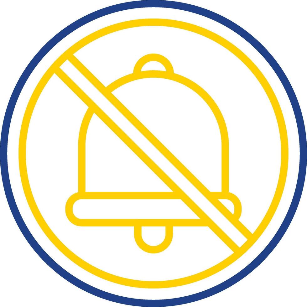 Prohibited Sign Line Two Colour Icon Design vector