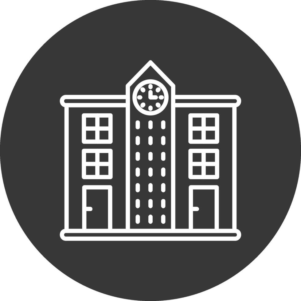 Skyscrapers Line Inverted Icon Design vector