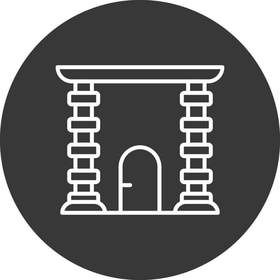 Archway Line Inverted Icon Design vector