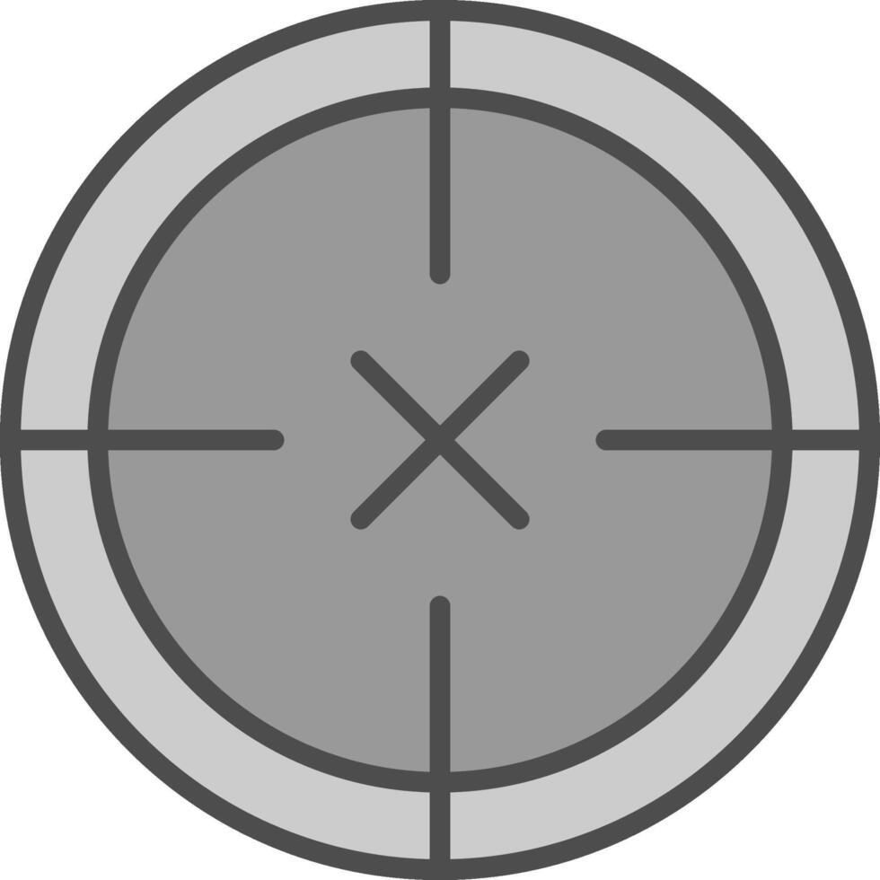 Scope Line Filled Greyscale Icon Design vector