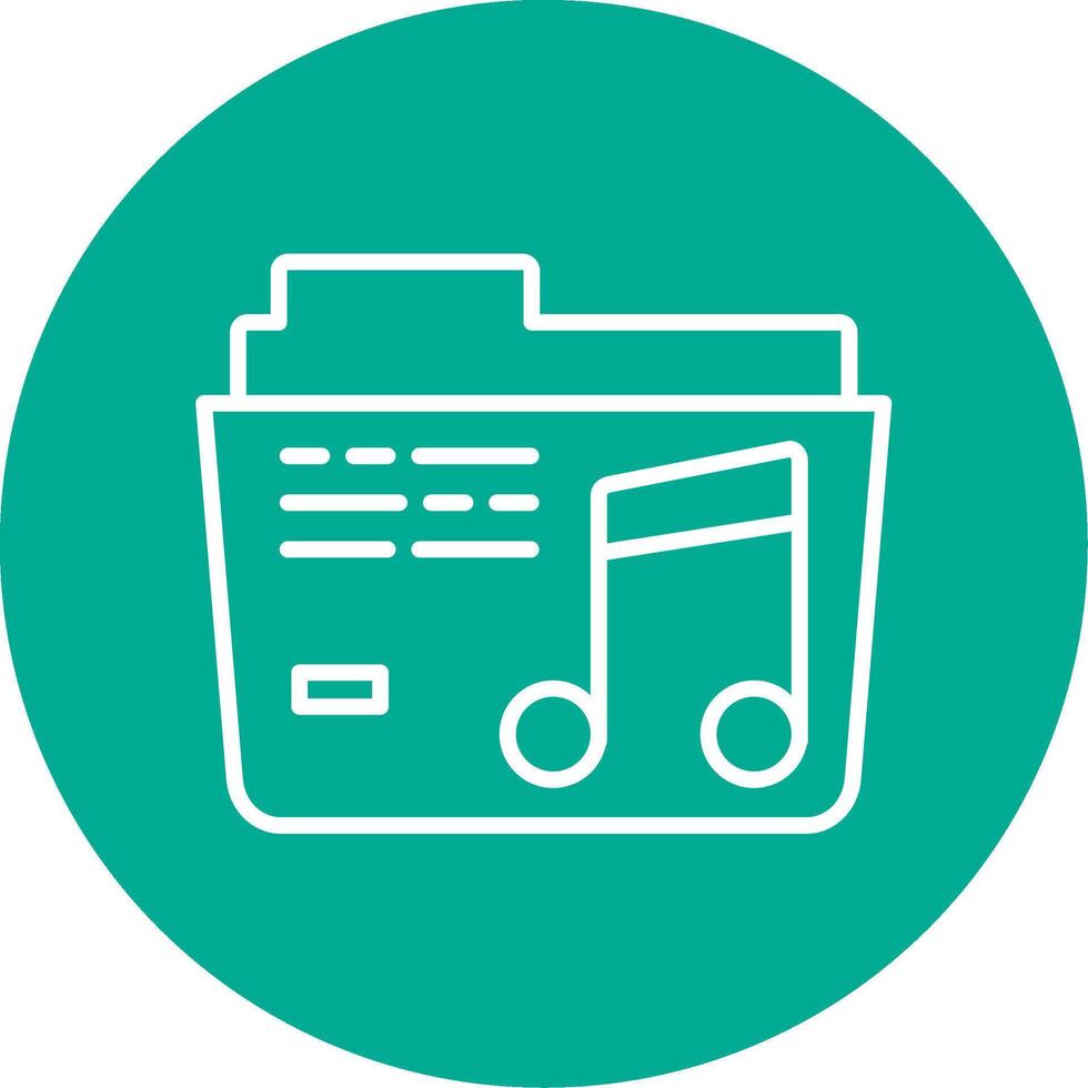 music Multi Color Circle Icon vector
