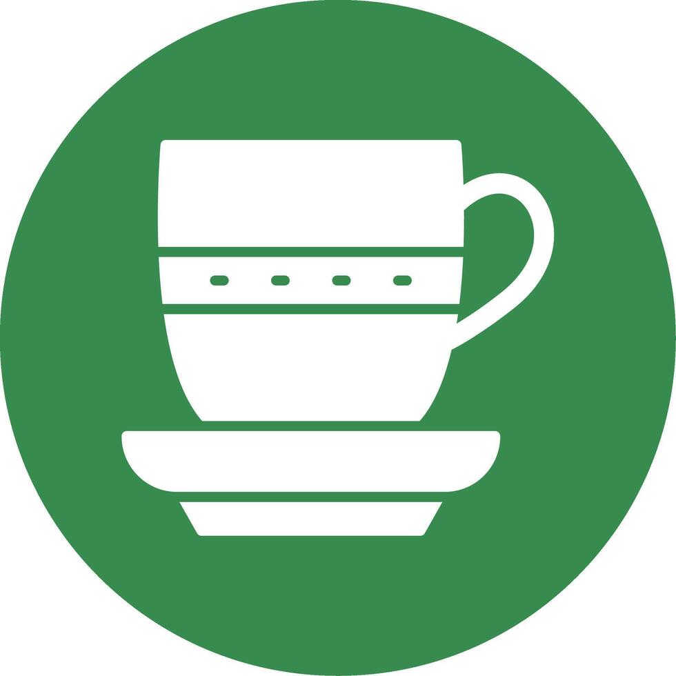 Tea Cup Multi Color Circle Icon vector