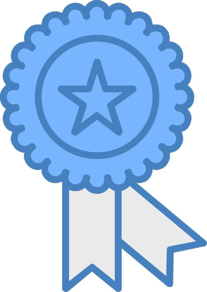 Premium Quality Line Filled Blue Icon vector