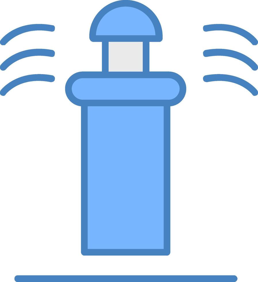 Sprinkler Line Filled Blue Icon vector