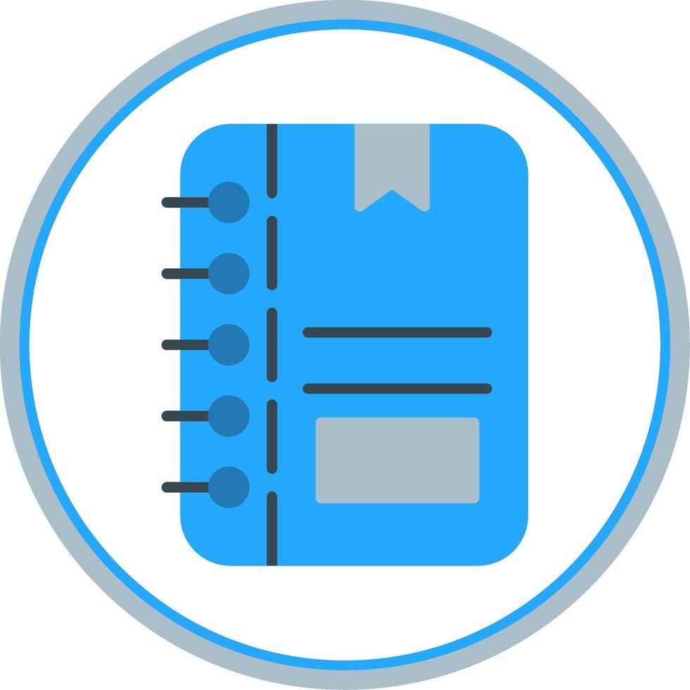 Note Flat Circle Icon vector