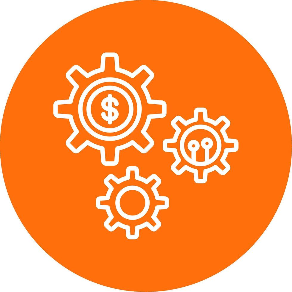 Gear Multi Color Circle Icon vector