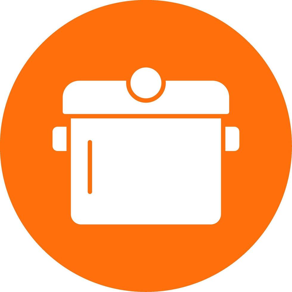 Cooking Pot Multi Color Circle Icon vector
