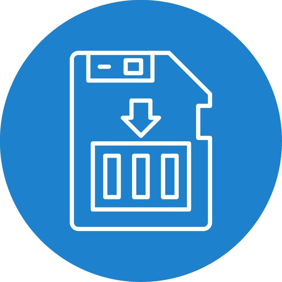 Sim Card Multi Color Circle Icon vector