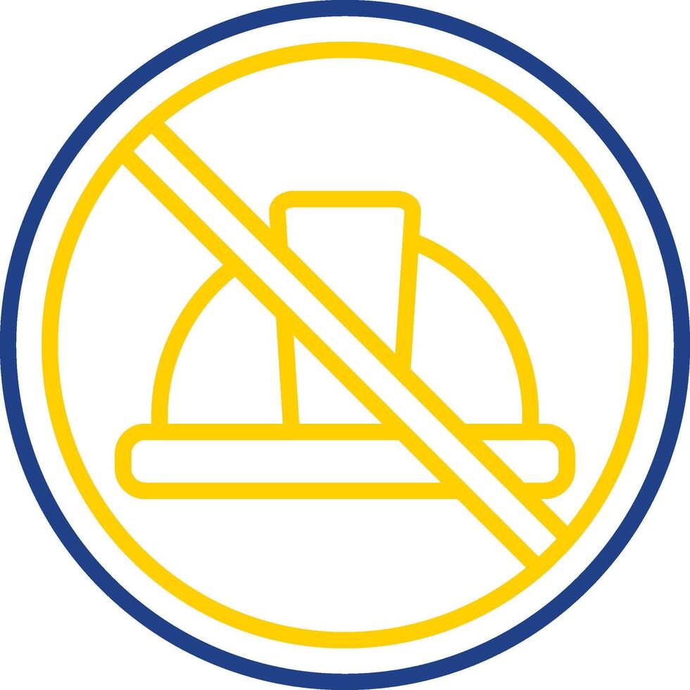 Prohibited Sign Line Two Colour Icon Design vector