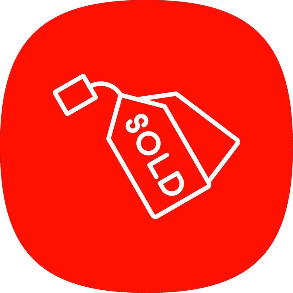Sold Line Curve Icon Design vector