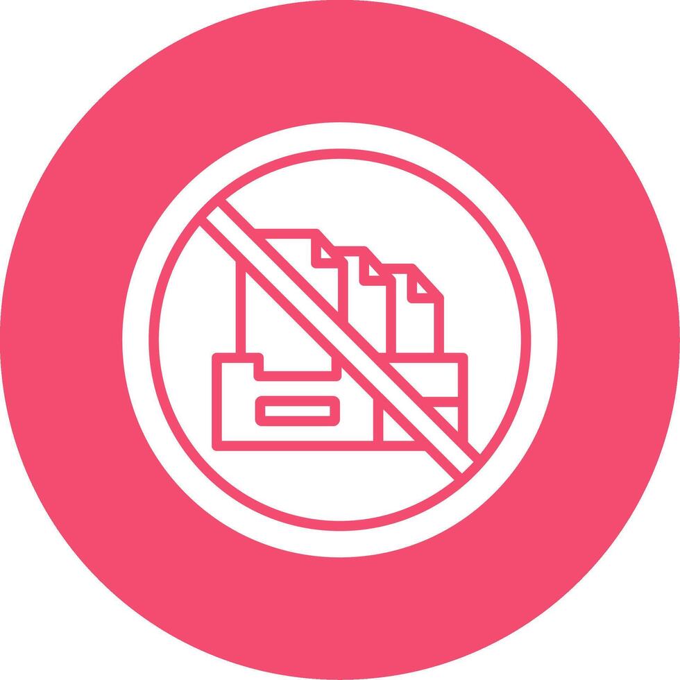 Prohibited Sign Multi Color Circle Icon vector