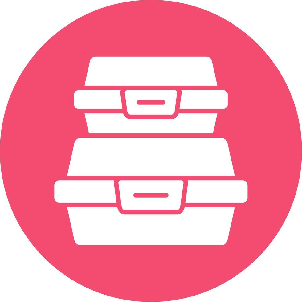 Food Container Multi Color Circle Icon vector