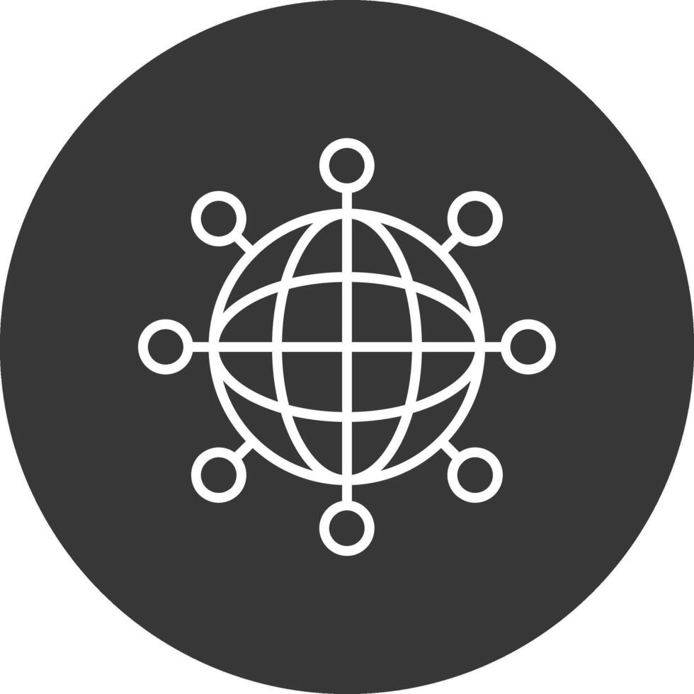 Internet Line Inverted Icon Design vector