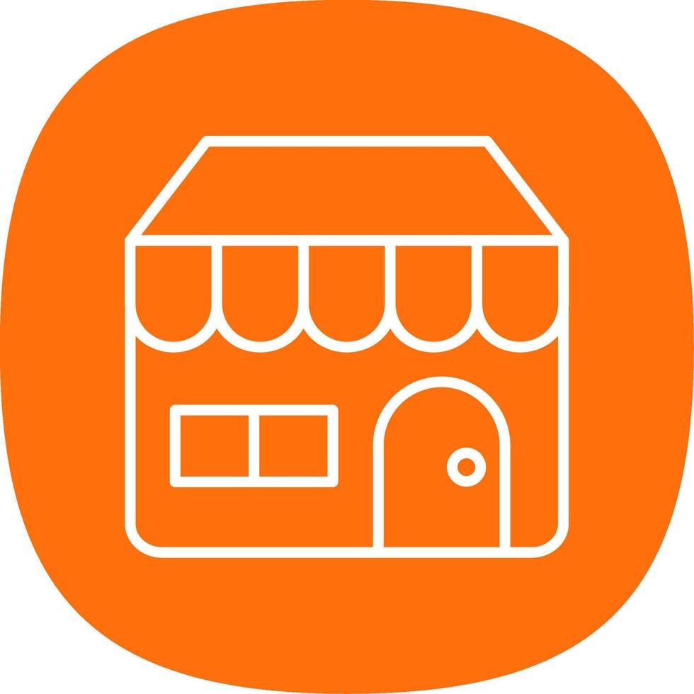 Find A Store Line Curve Icon Design vector