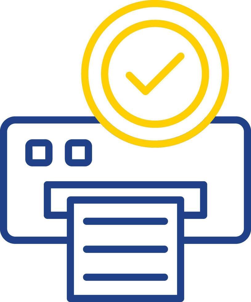 Printer Line Two Colour Icon Design vector