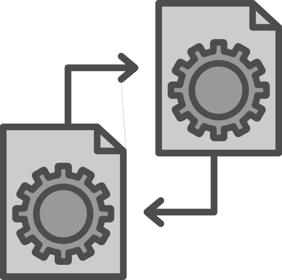 File Management Line Filled Greyscale Icon Design vector