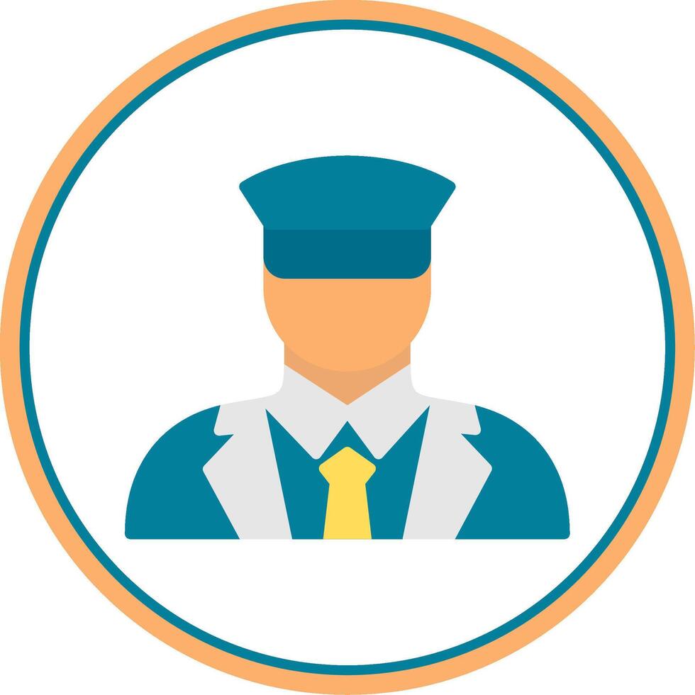 Tarin Driver Flat Circle Icon vector