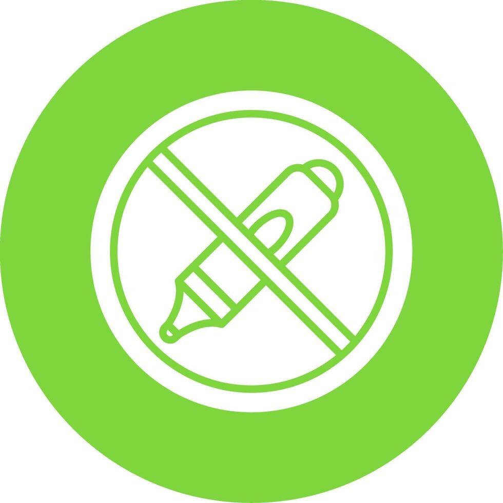 Prohibited Sign Multi Color Circle Icon vector