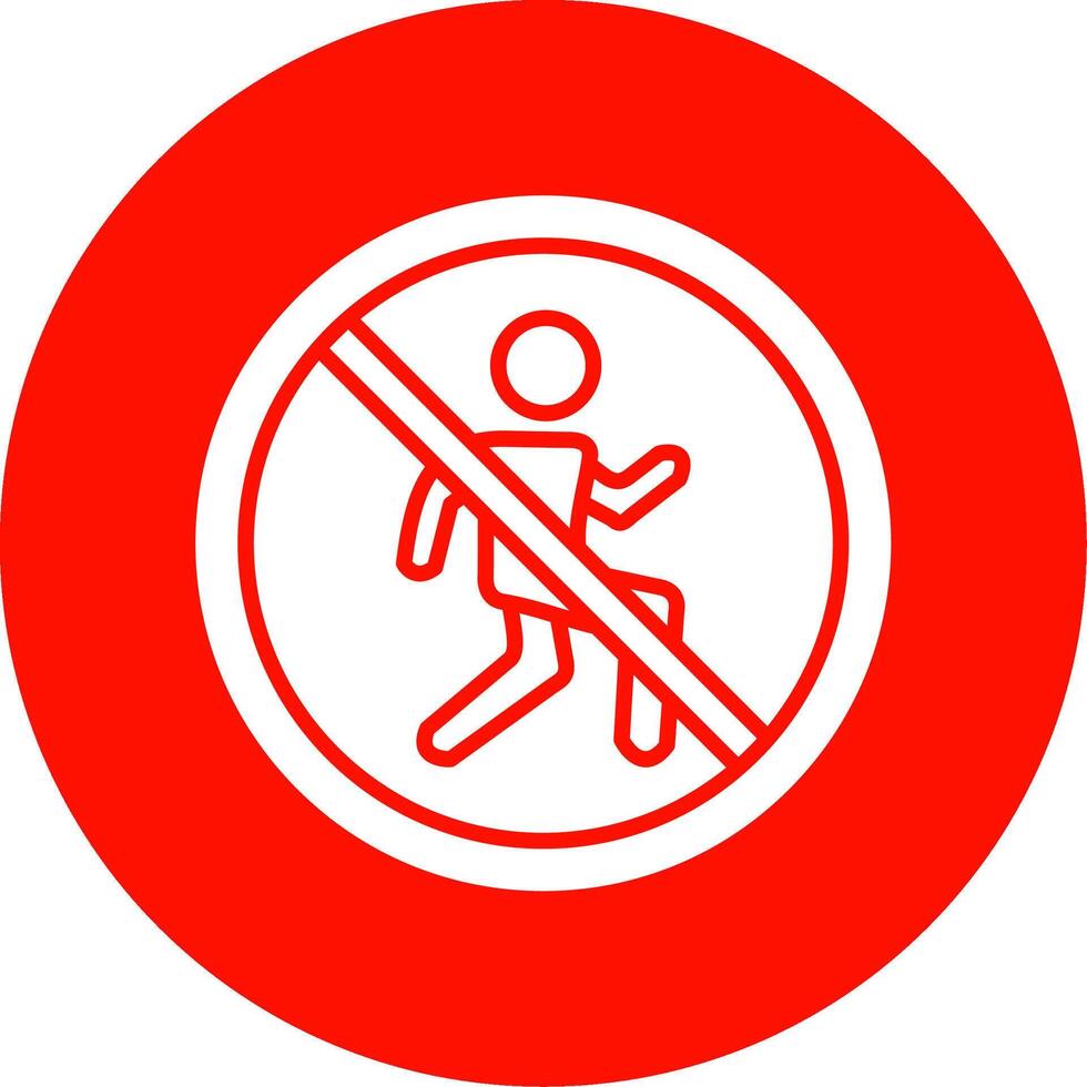 Prohibited Sign Multi Color Circle Icon vector