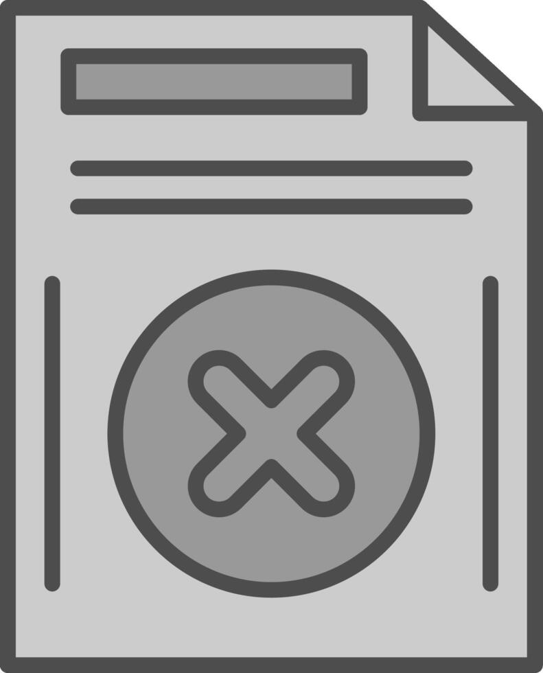 Delete Button Line Filled Greyscale Icon Design vector