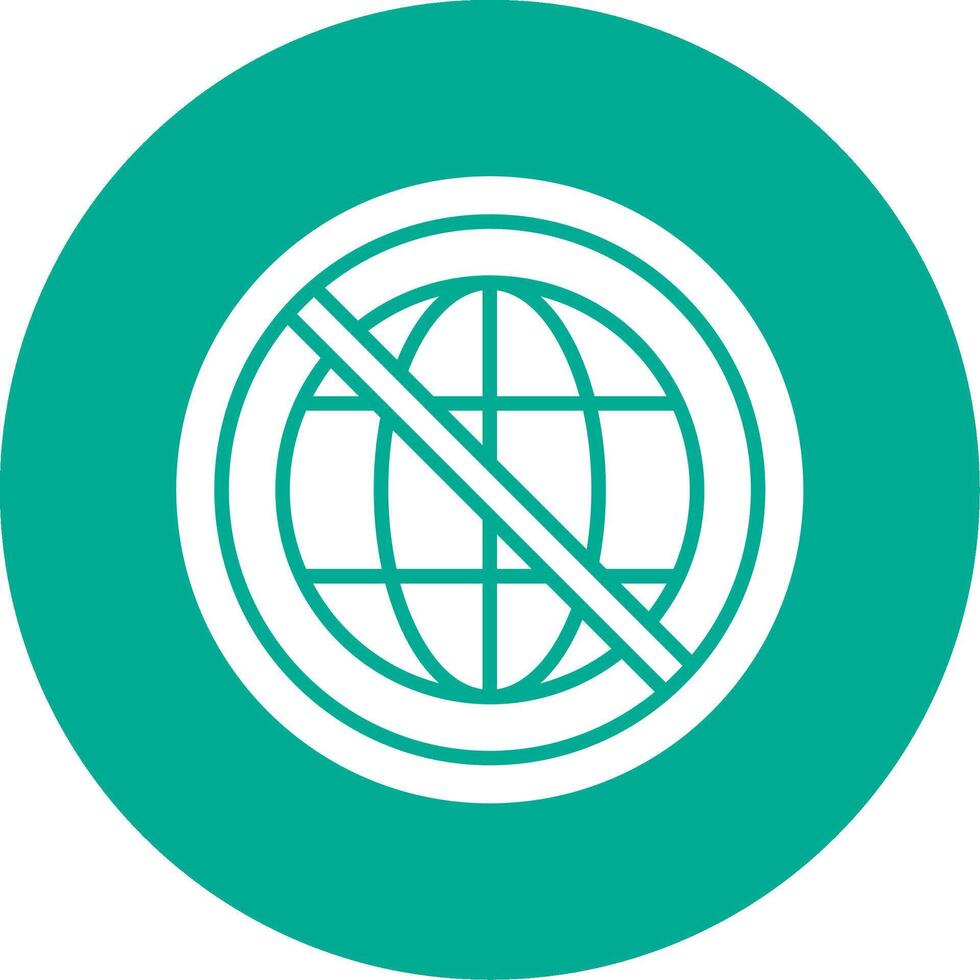 Prohibited Sign Multi Color Circle Icon vector