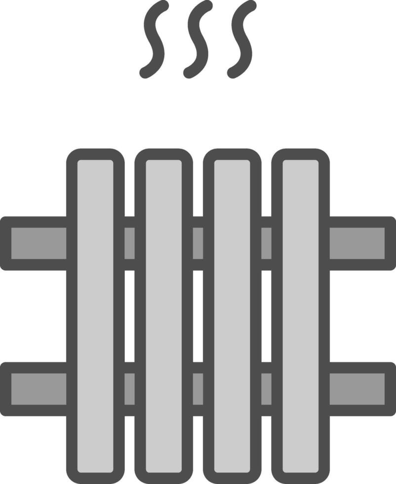 Radiator Line Filled Greyscale Icon Design vector