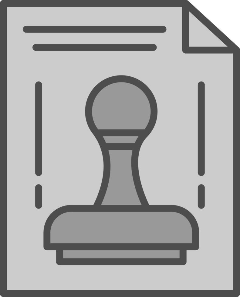 Stamp Tool Line Filled Greyscale Icon Design vector