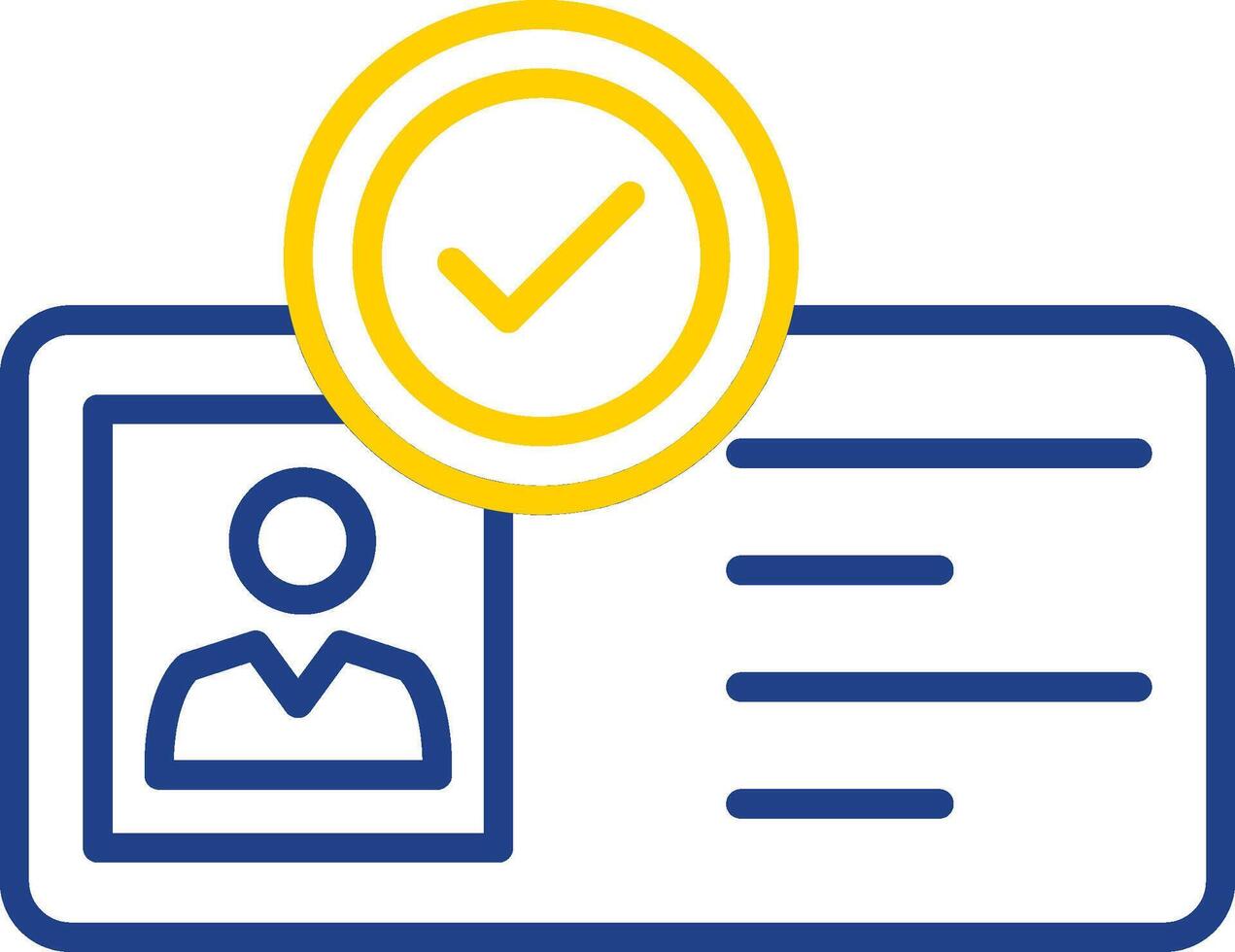 Identity Line Two Colour Icon Design vector
