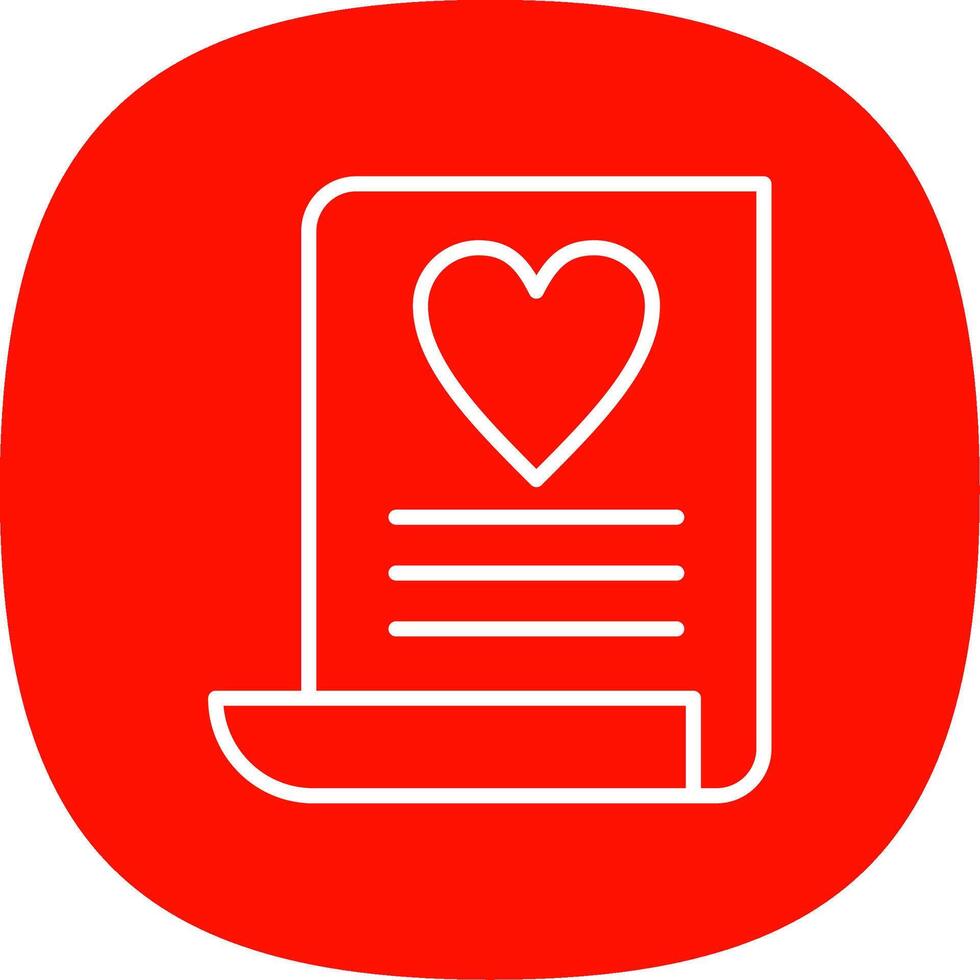 Wish List Line Curve Icon Design vector