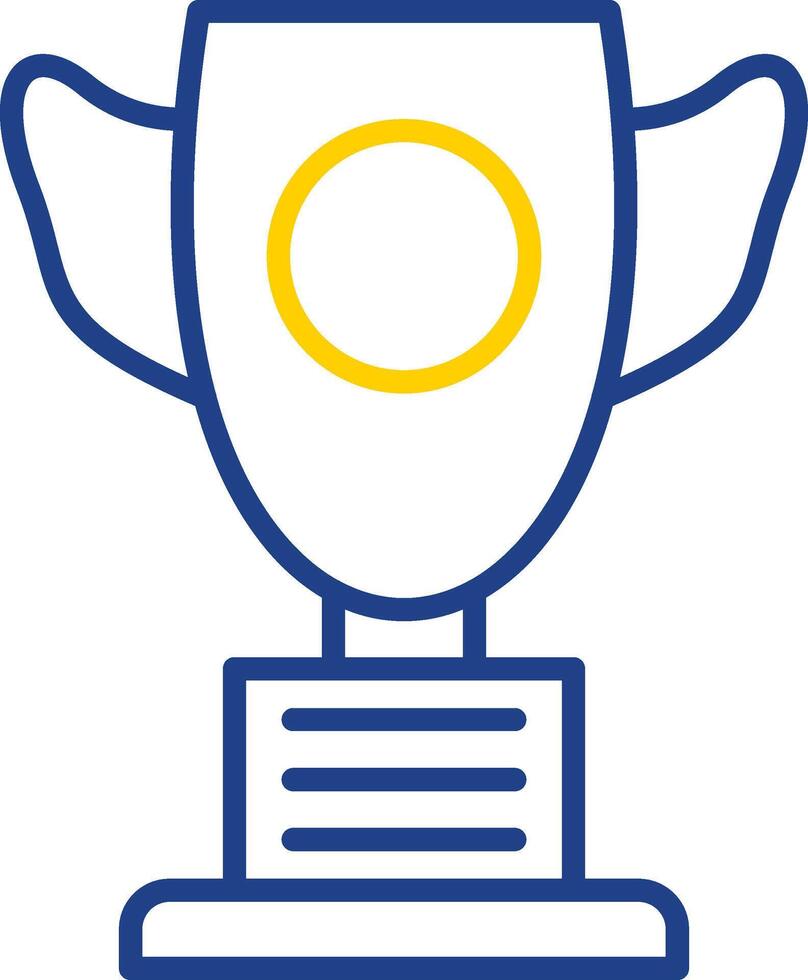 Trophy Line Two Colour Icon Design vector