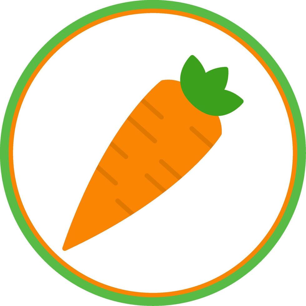 Carrot Flat Circle Icon vector