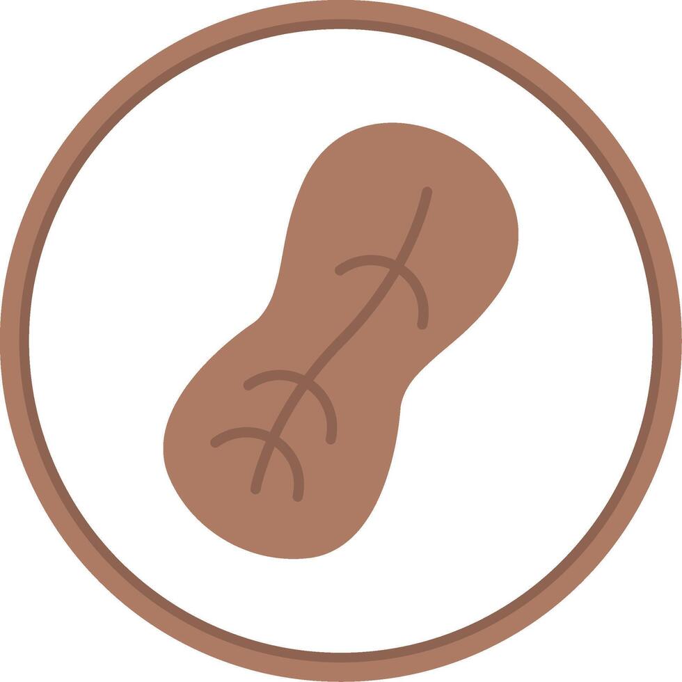 Peanut Flat Circle Icon vector