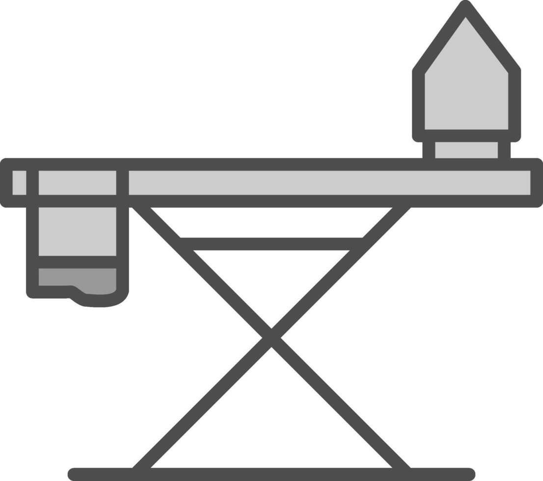 Iron Board Line Filled Greyscale Icon Design vector