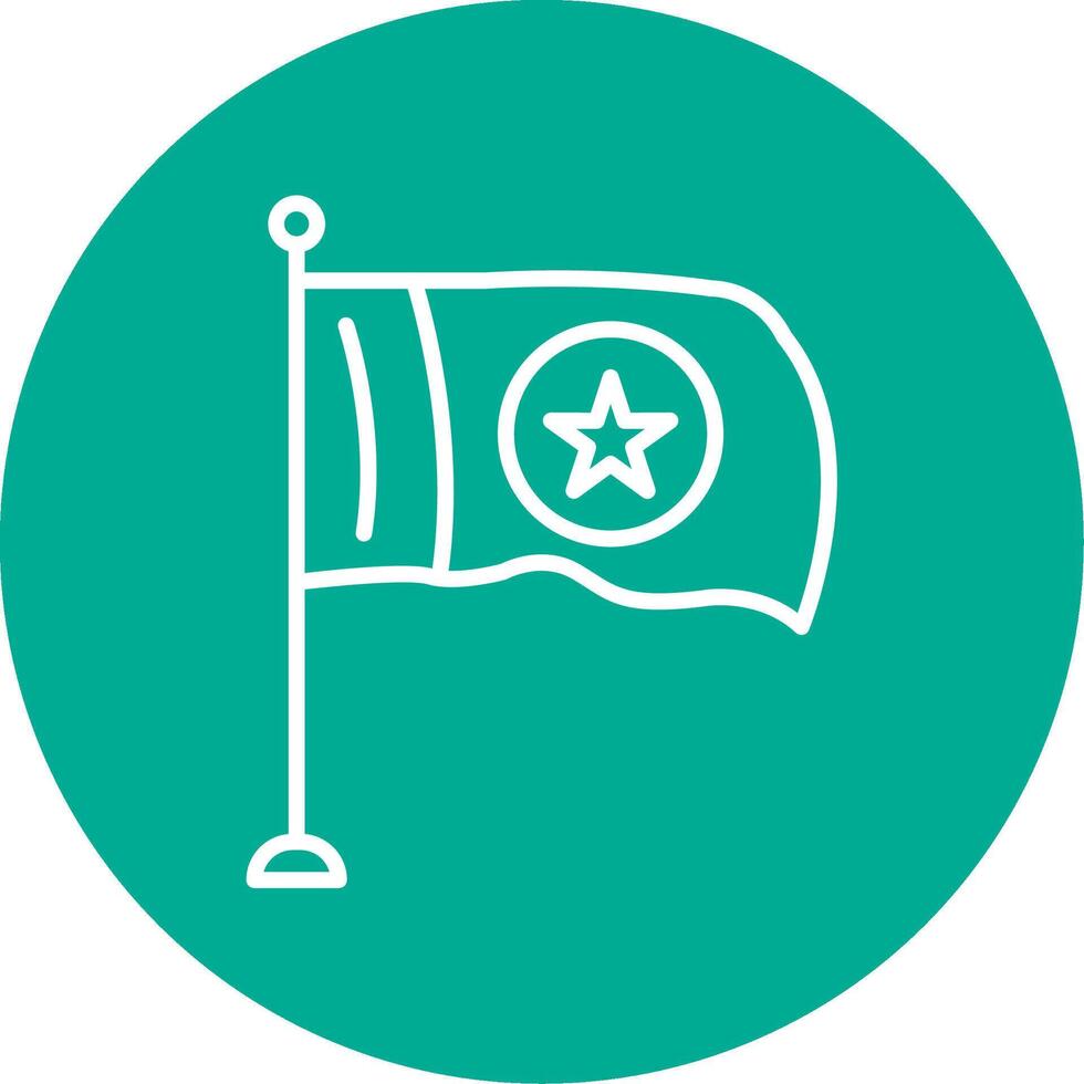 Flag Multi Color Circle Icon vector