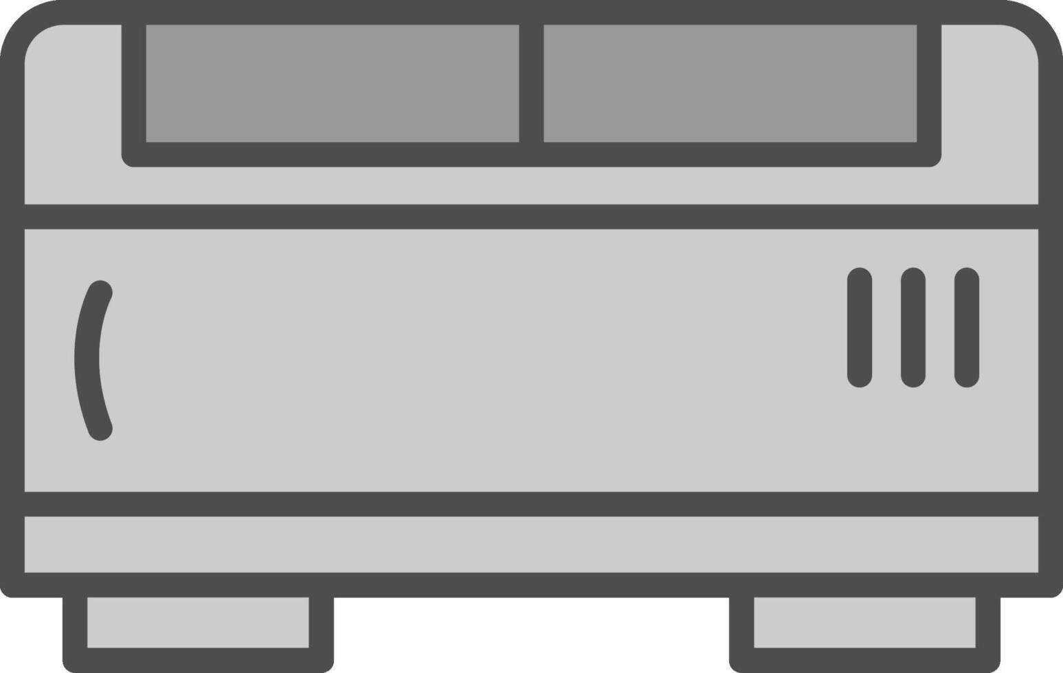 Freezer Line Filled Greyscale Icon Design vector