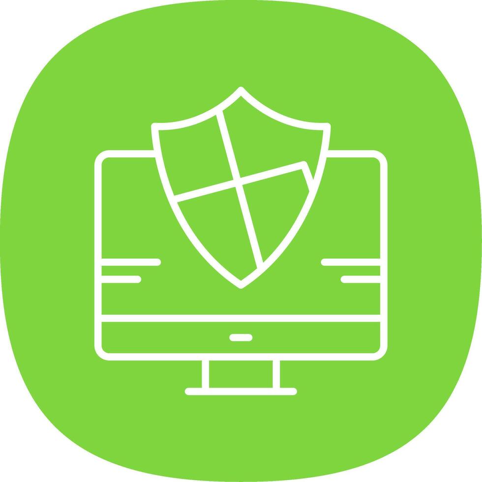 Protection Line Curve Icon Design vector